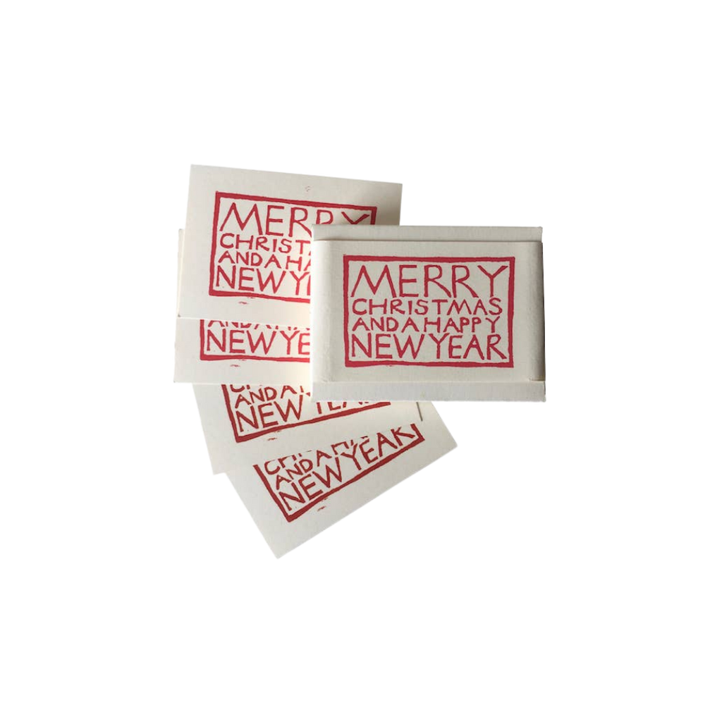 Set of Simple Christmas Gift Tags Red