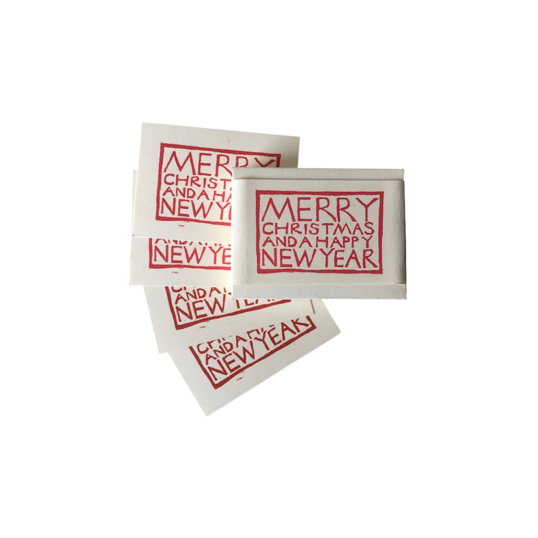 Set of Simple Christmas Gift Tags Red