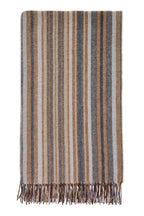 Santa Cruz-Navy/Rust-Merino Lambswool Throw-Made in England