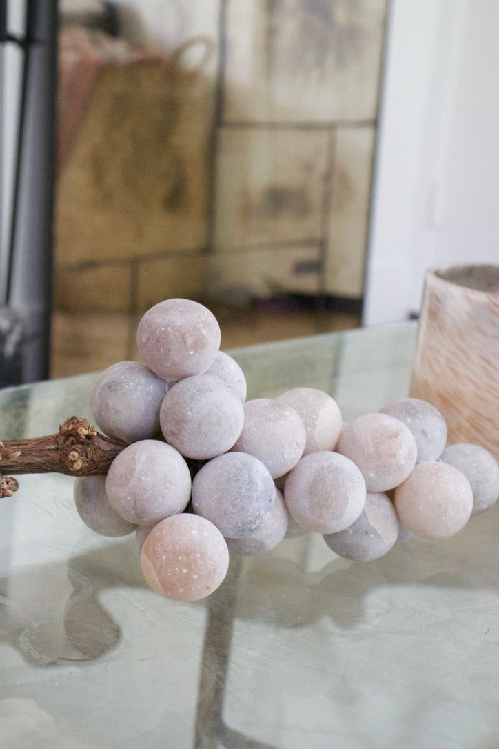 Mid 20th Ct XL Belgian Alabaster Grapes