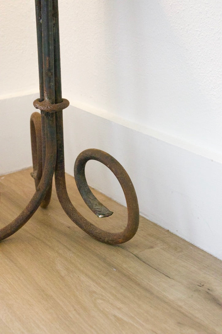 Iron & Wood Antique French Cocktail Stand