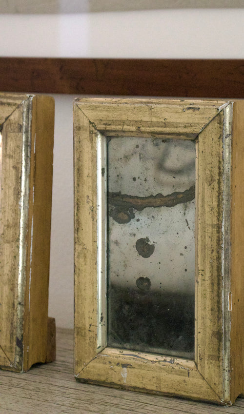18th Ct French Tabletop Traveling Mirror
