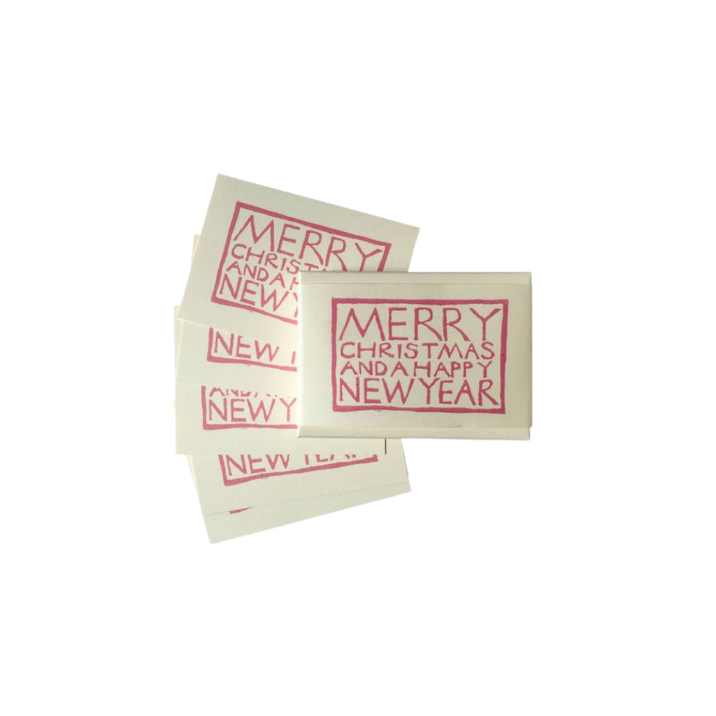 Set of Simple Christmas Gift Tags Pink