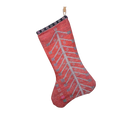 Christmas Stocking with Kilim Pattern Print, Pink & Red