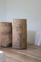 Antique Indian Wood Butter Pots