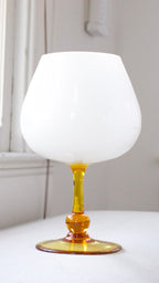 Empoli Verre Milk Glass Chalice