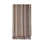 Santa Cruz-Navy/Rust-Merino Lambswool Throw-Made in England