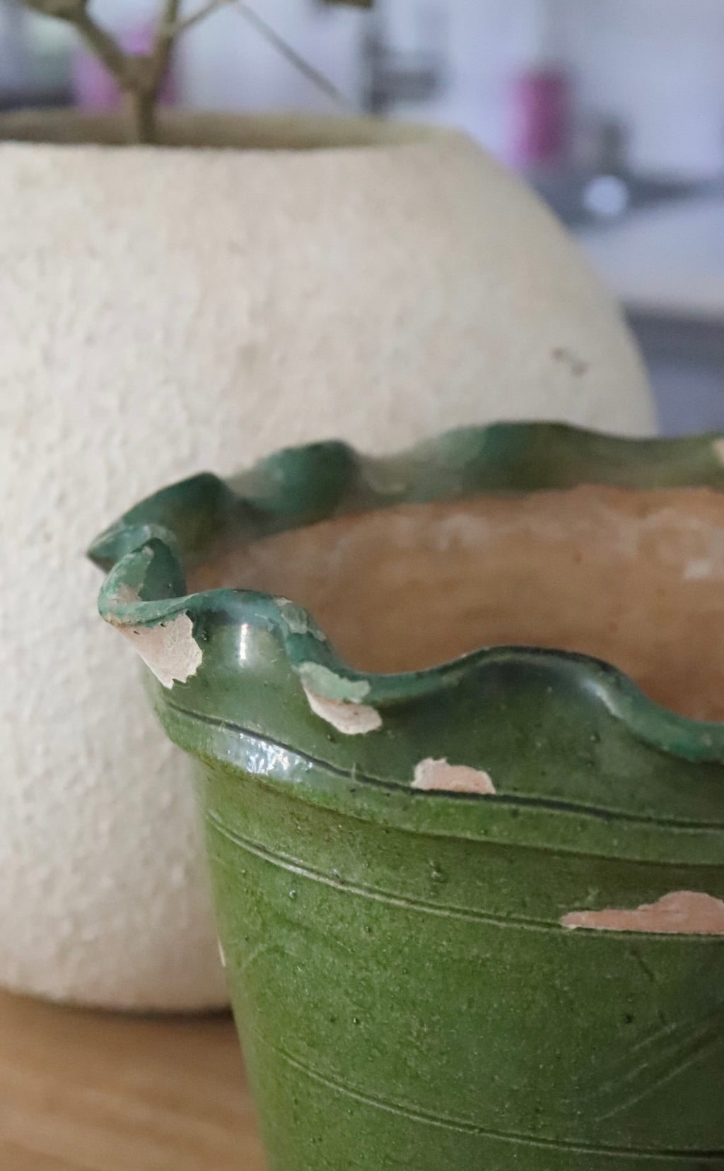 Late 19th Ct Ruffled Rim Planter