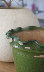 Late 19th Ct Ruffled Rim Planter
