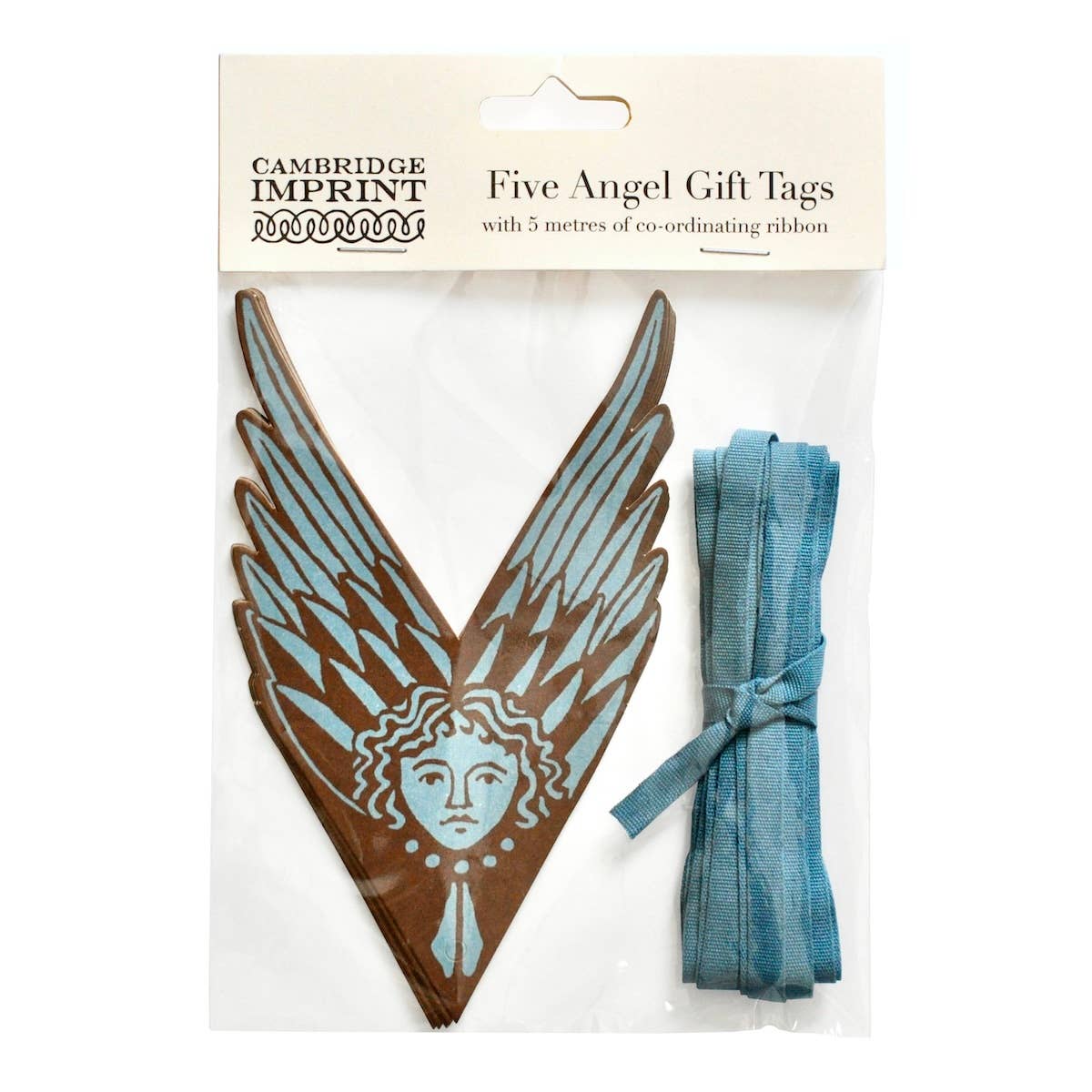 5 Suffolk Angels Gift Tags Bruised Copper