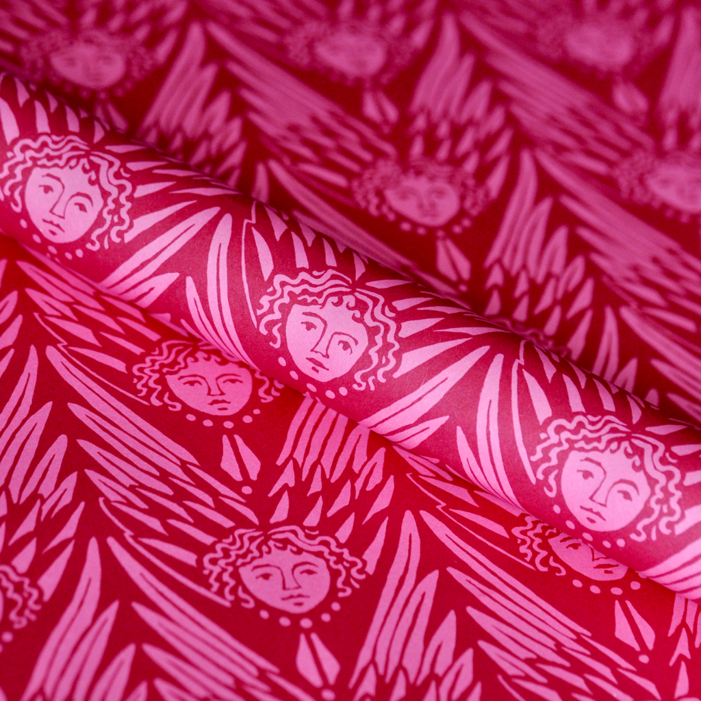 Patterned Paper Suffolk Angels Plum Pudding