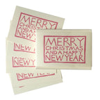 Set of Simple Christmas Gift Tags Pink