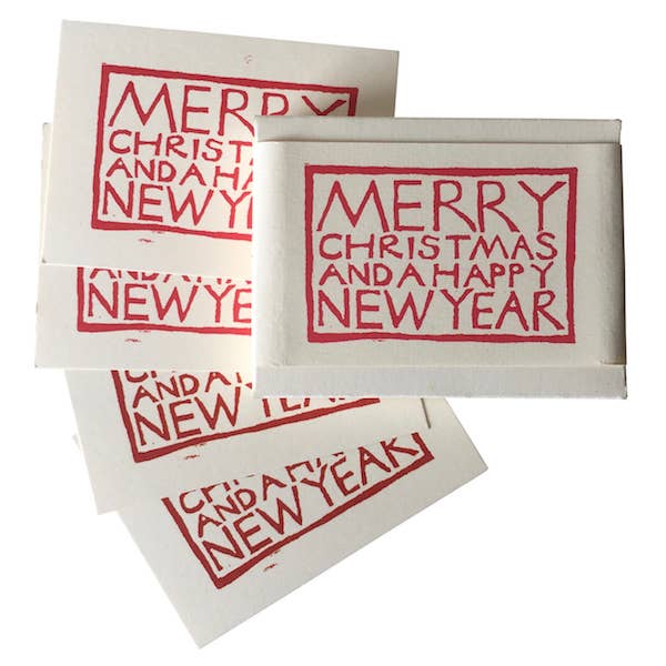 Set of Simple Christmas Gift Tags Red
